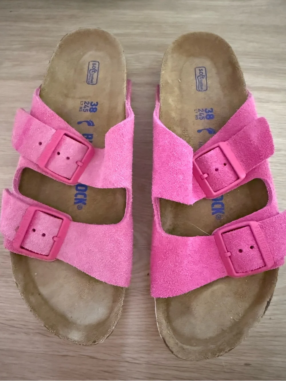 Birkenstock Arizona Soft Footbed Pink Sz 38 Narrow